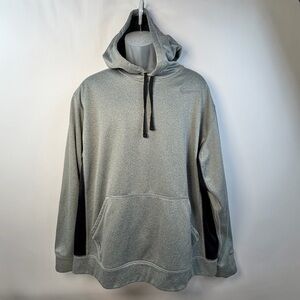 Nike Therma-Fit Knockout Hoodie Sweatshirt Mens XL Gray Black  Pullover Hooded